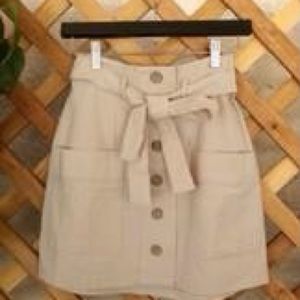 Rustic button up skirt